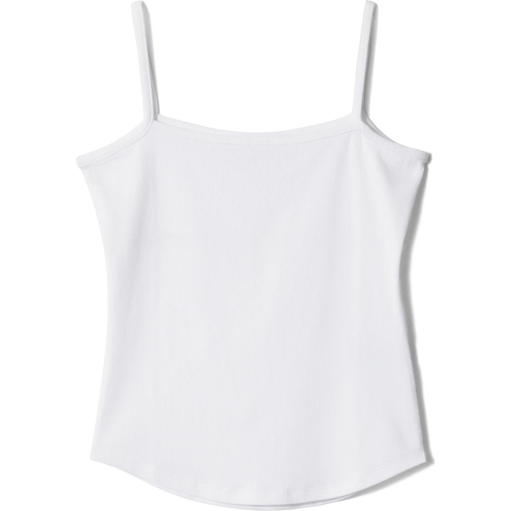 & Other Stories Square Neck Stretch Cotton Camisole In White