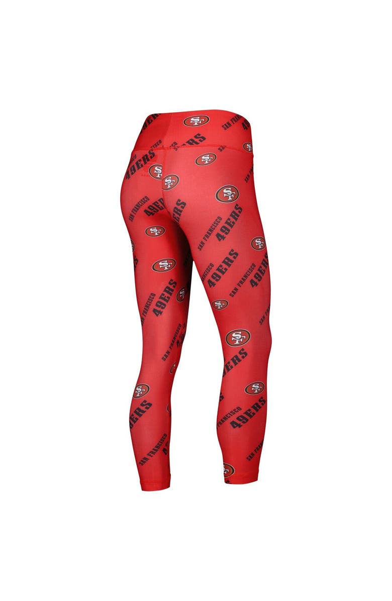 CONCEPTS SPORT Women's Concepts Sport Scarlet San Francisco 49ers Breakthrough Allover Print Lounge Leggings, Alternate, color, 