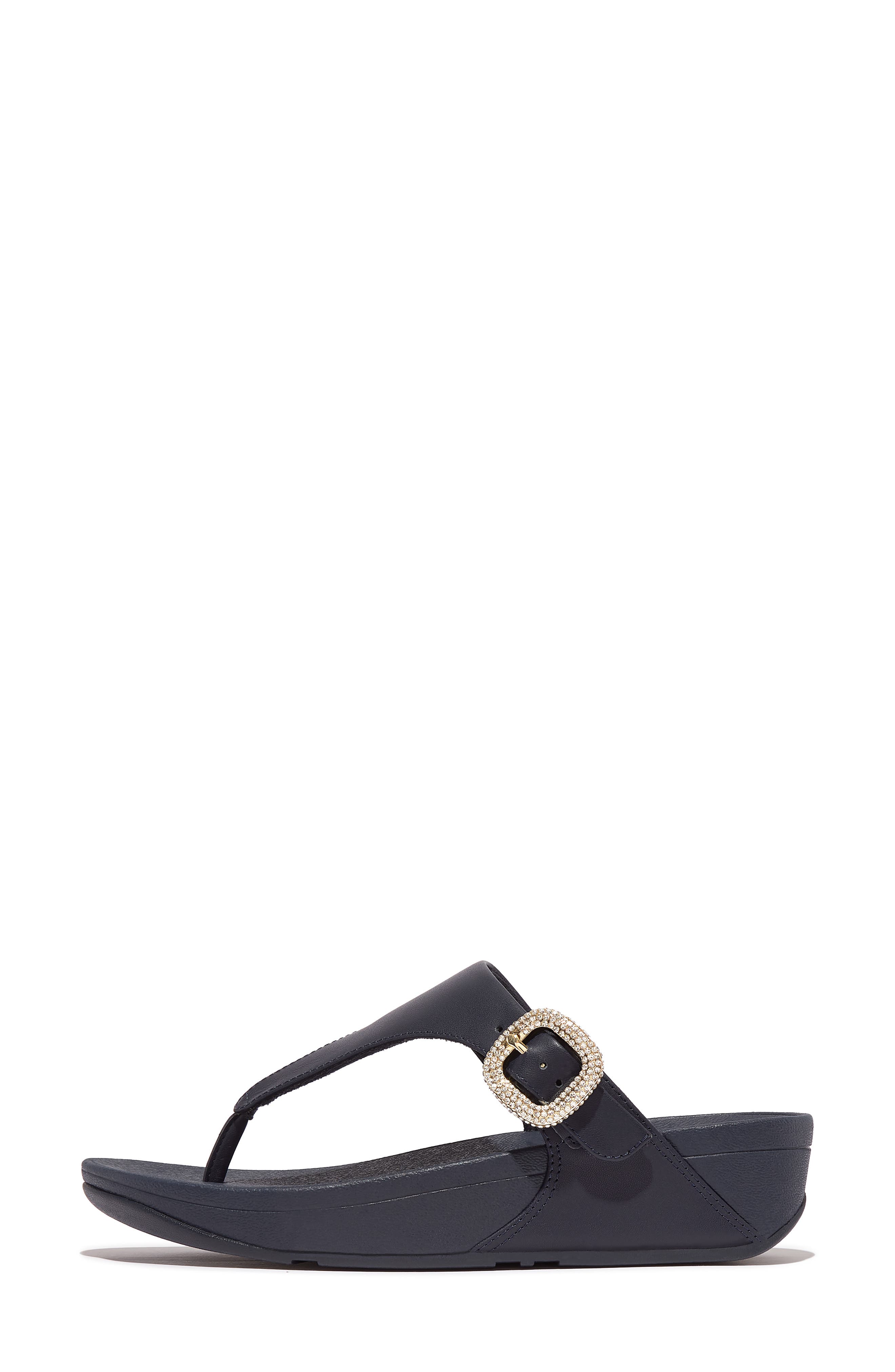 Lulu Crystal Buckle Platform Flip Flop, Alternate, color, MIDNIGHT NAVY