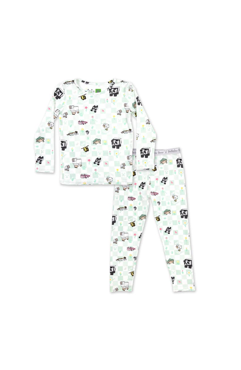 Bellabu Bear Kids' Minecraft Sleep Repeat Set of 2 Piece Pajamas, Main, color, Minecraft Sleep Repeat