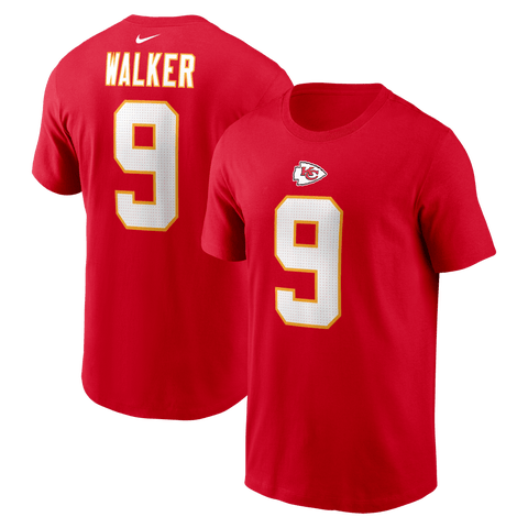 Men's Nike Kenneth Walker III Red Kansas City Chiefs Name & Number T-Shirt