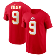 Nike Men's Nike Kenneth Walker III Red Kansas City Chiefs Name & Number T-Shirt