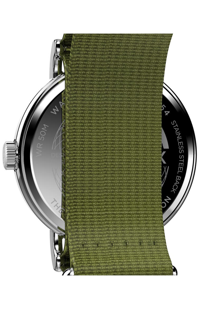 Weekender Canvas Strap Watch, 37mm, Alternate, color, GREEN