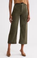 T Tahari Wide Leg Cropped Corduroy Pants