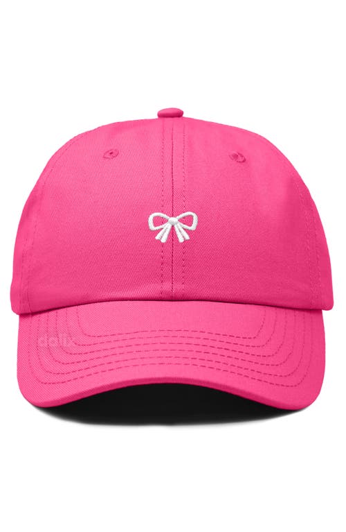 Dalix Bow Dad Cap In Pink
