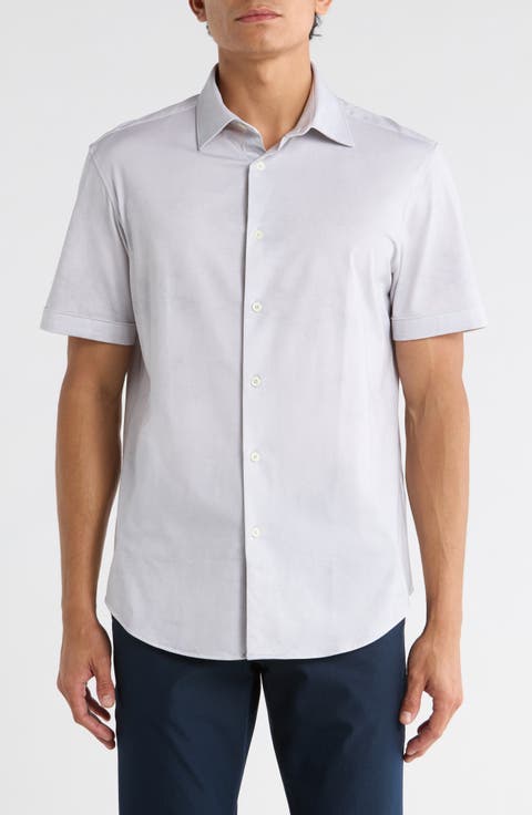 Miles Short Sleeve 8-Way Stretch OoohCotton® Button-Up Shirt