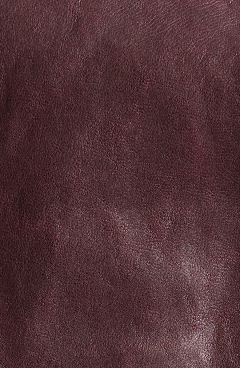 Veronica Beard Bateman Leather Jacket, Alternate, color, Raisin