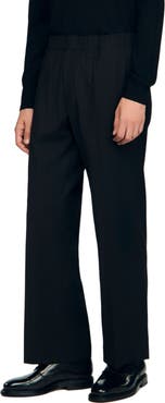 SANDRO Wide-leg Trousers