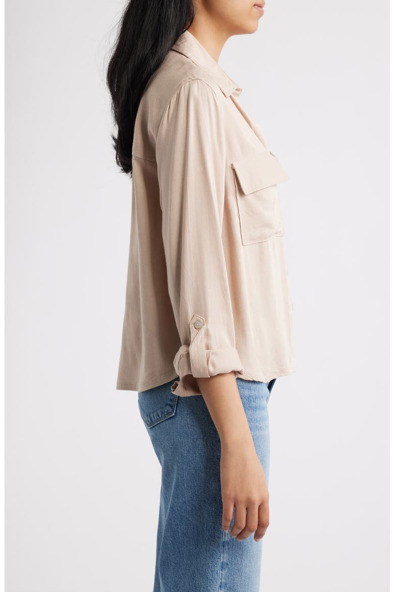 Felicity Button-Up Shirt, Alternate, color, BIRCH