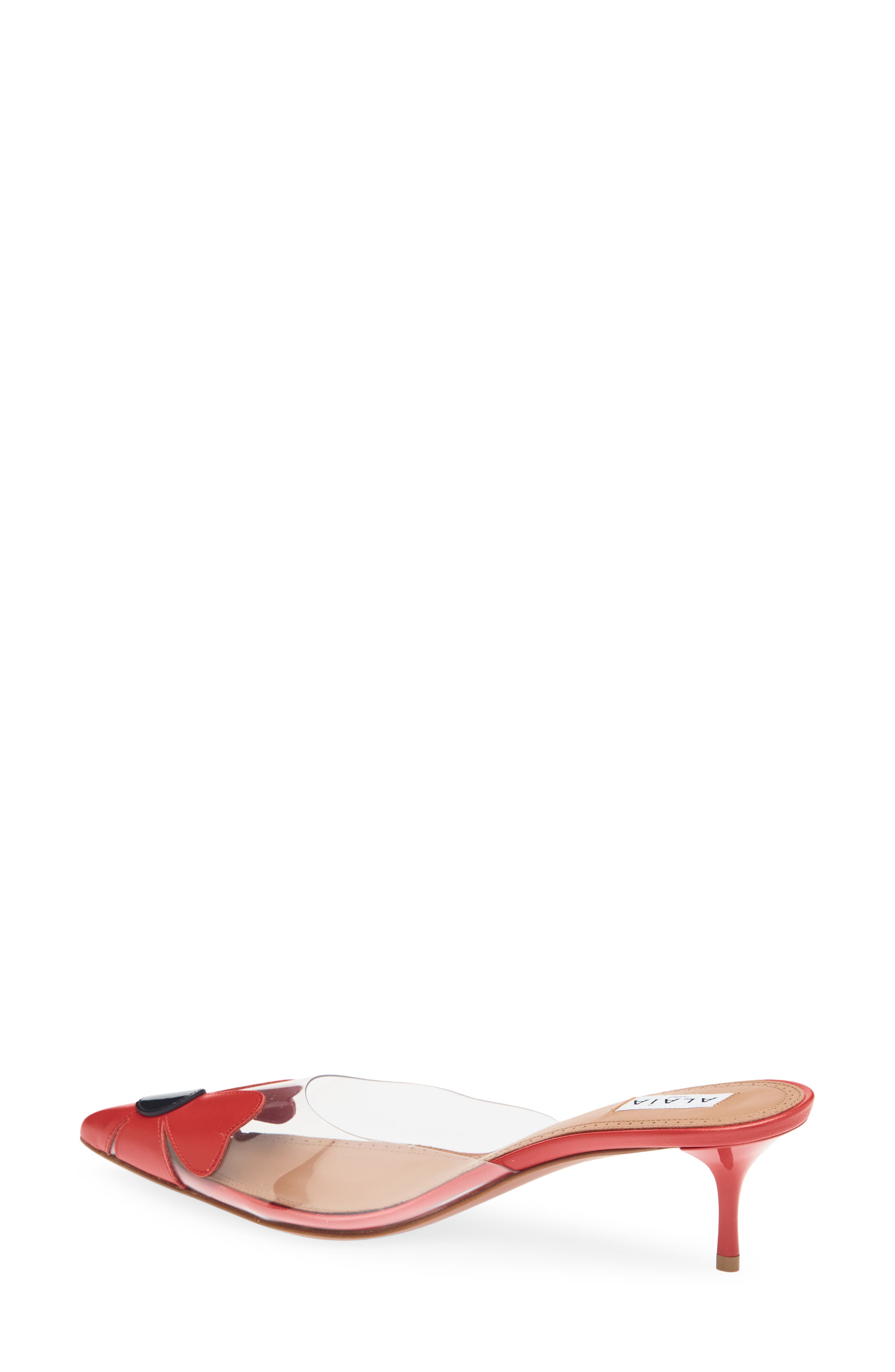Bloom Kitten Heel Mule, Alternate, color, ROUGE VIF-NOIR