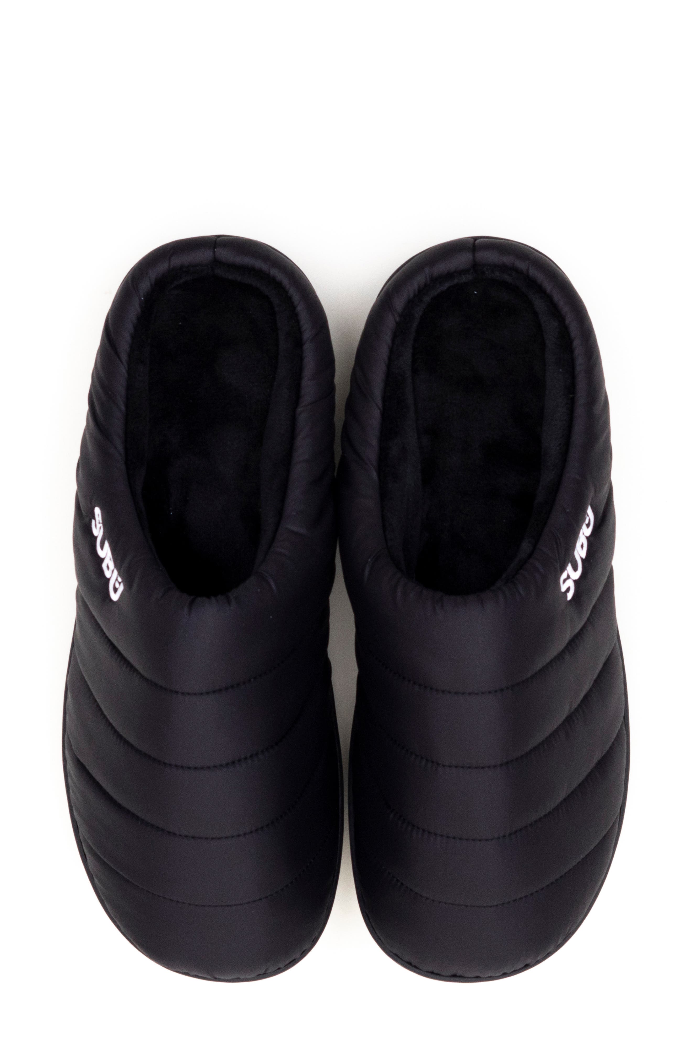 SUBU Gender Inclusive Indoor/Outdoor Puffer Slipper, Alternate, color, Black