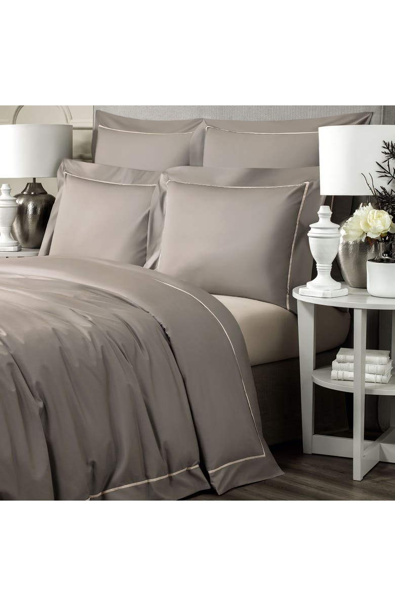 Togas Plaza Duvet Cover, Alternate, color, Brown