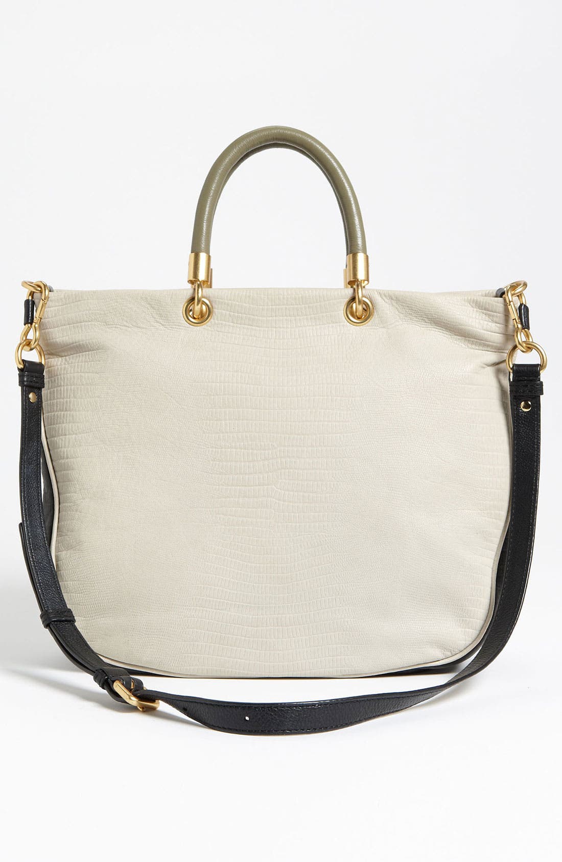 MARC BY MARC JACOBS 'Too Hot to Handle - Mini' Embossed Colorblock Shopper, Alternate, color, OYSTER