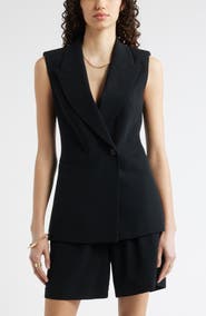 Nordstrom Sleeveless Crepe Blazer