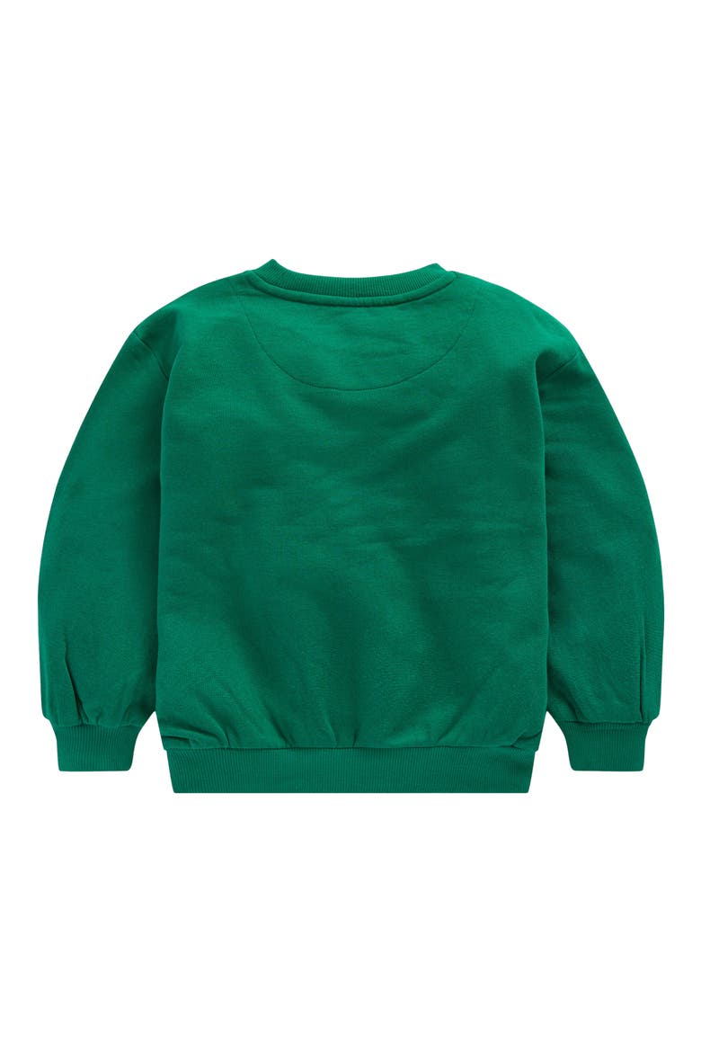 Kids' Lightning Bolt Cotton Graphic Sweatshirt, Alternate, color, JEWEL GREEN LIGHTENING