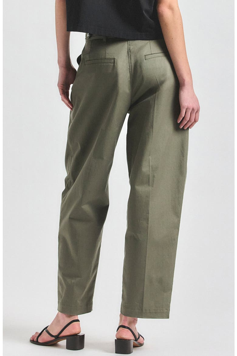 Asher Pleated Crop Pants, Alternate, color, DUSTY OLIVE