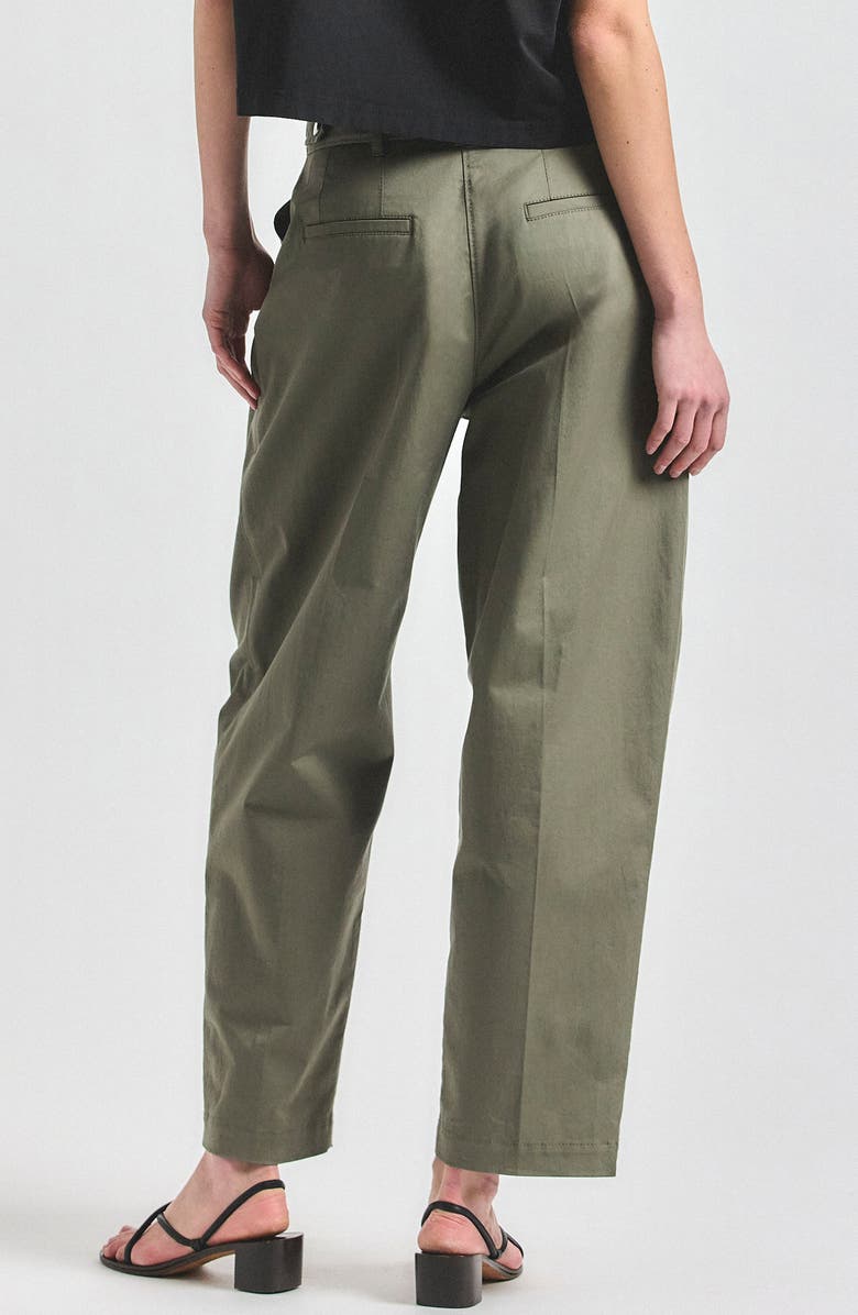 Derek Lam 10 Crosby Asher Pleated Crop Pants, Alternate, color, Dusty Olive