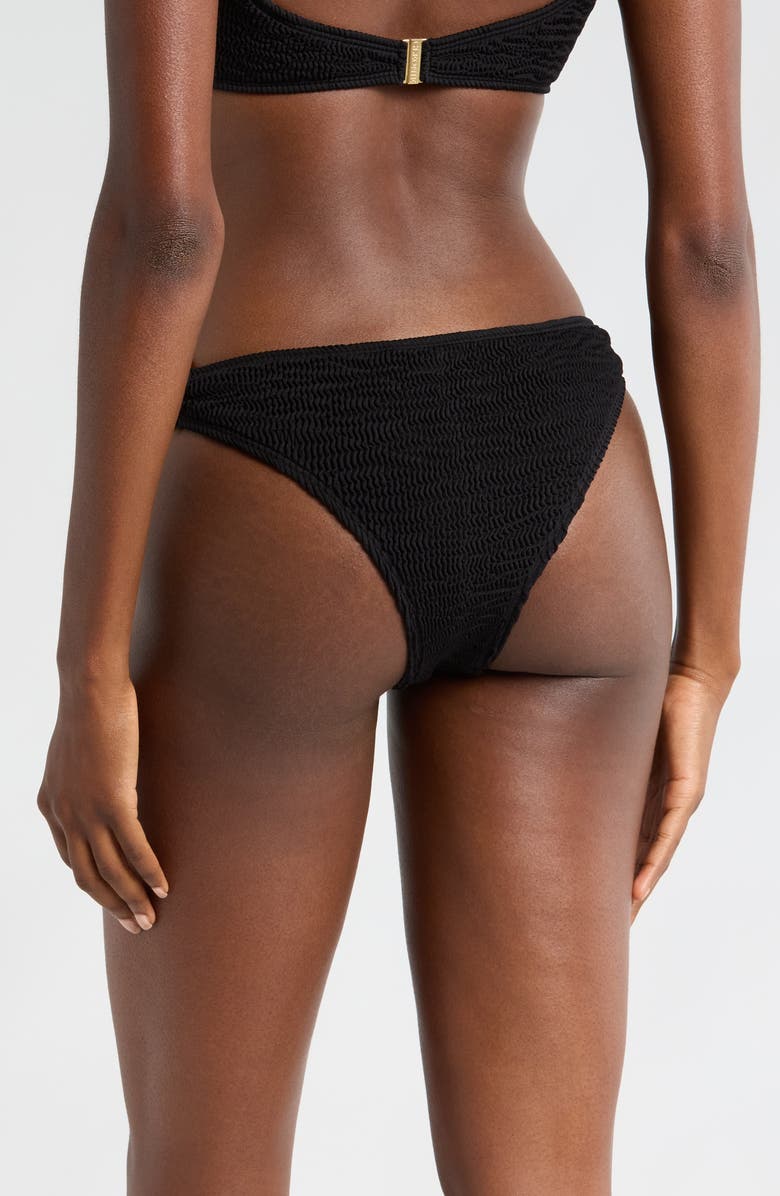 CLEONIE Ripple Bikini Bottoms, Alternate, color, Noir