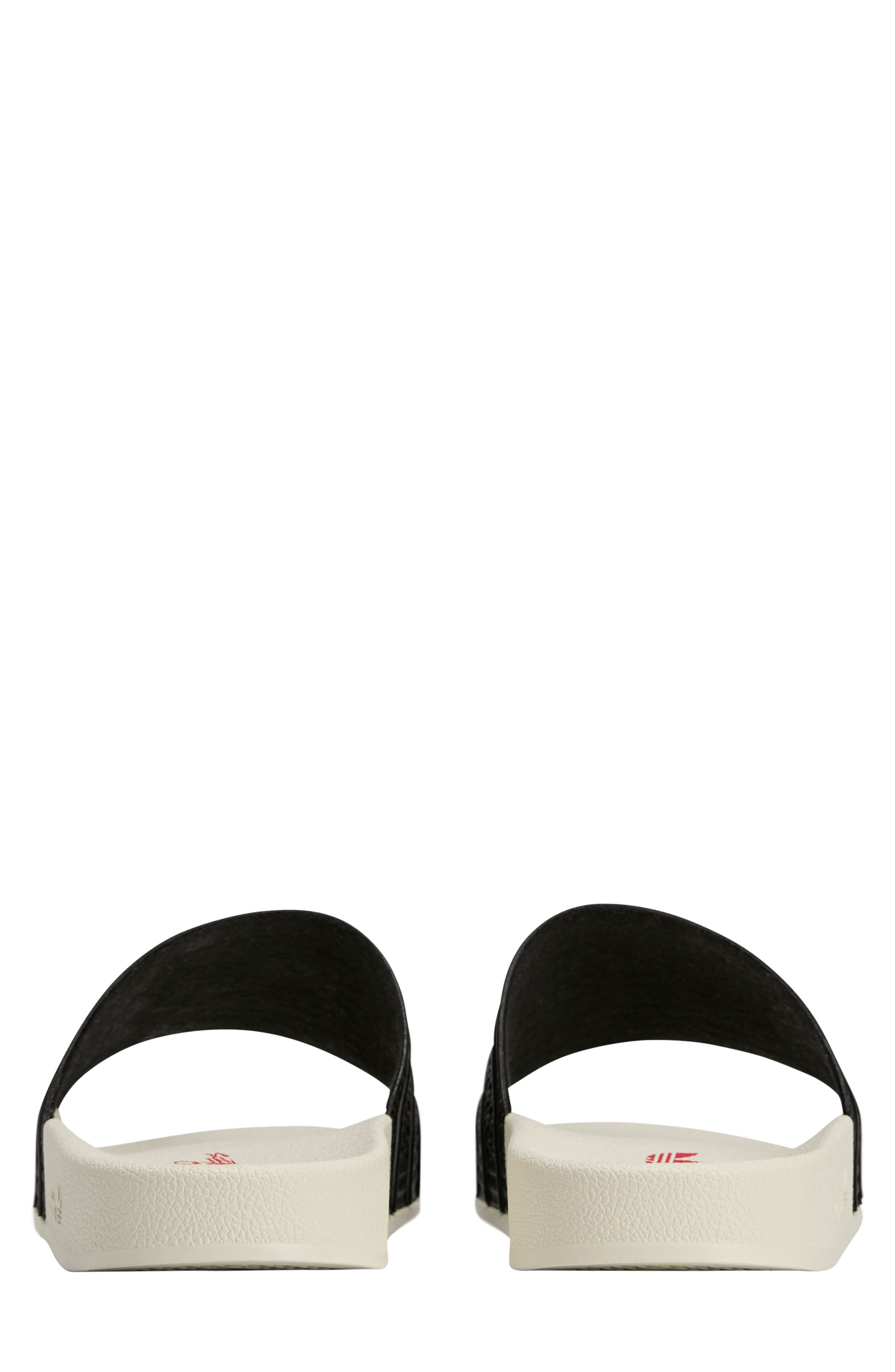 adidas 100T Adilette Comfort Slide Sandal, Alternate, color, Core Black/ Core Black