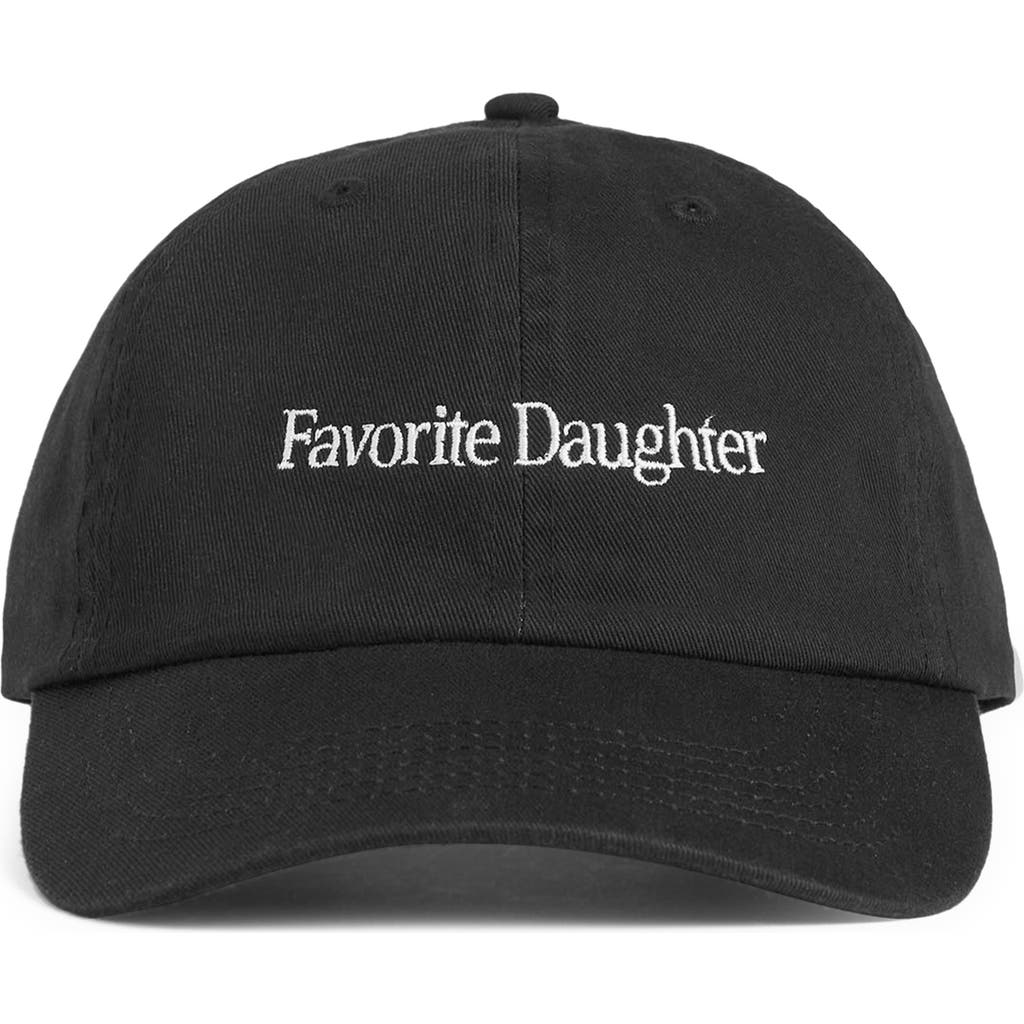 Favorite Daughter Classic Logo Cotton Twill Baseball Cap in Black at Nordstrom