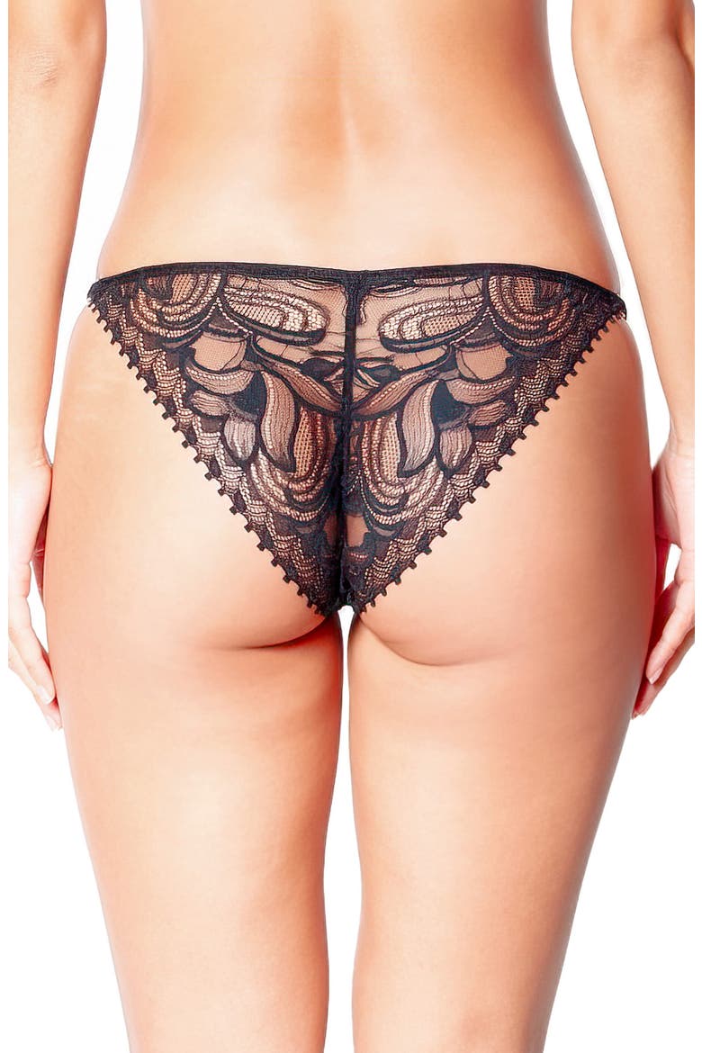 Nuit Folles Lace Bikini Briefs, Alternate, color, BLACK