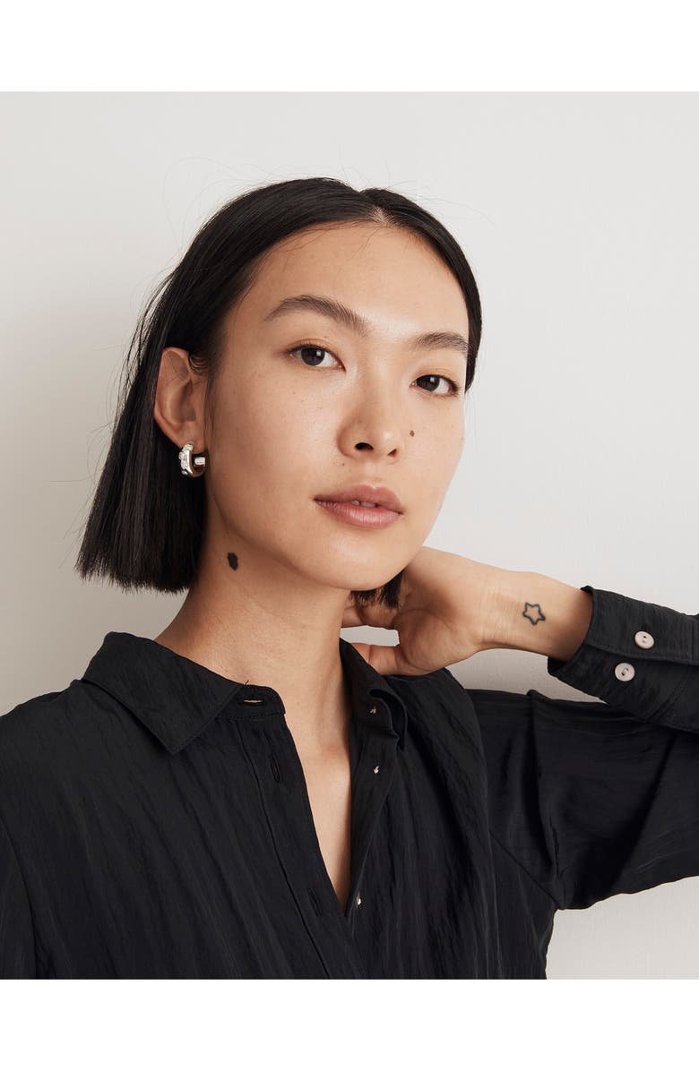 Madewell Royal Stone Hoop Earrings, Alternate, color,