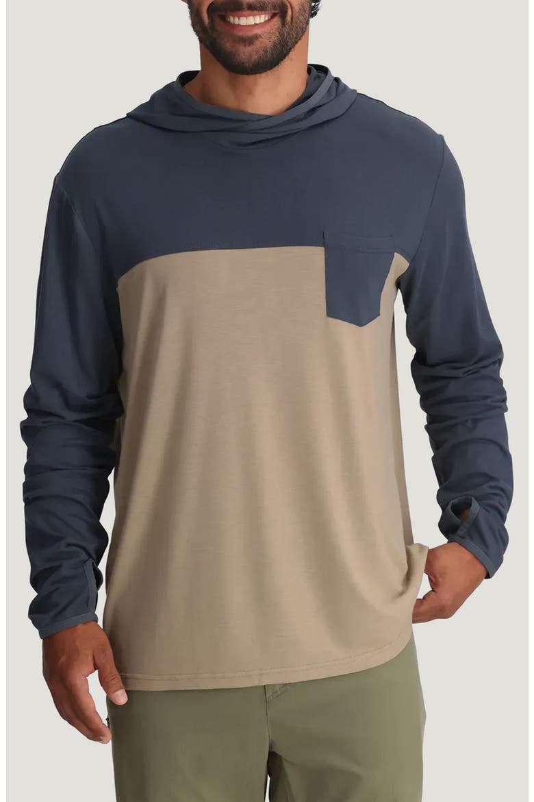 Hybrid Performance Hoodie, Main, color, STORM CLOUD / DESERT TAN