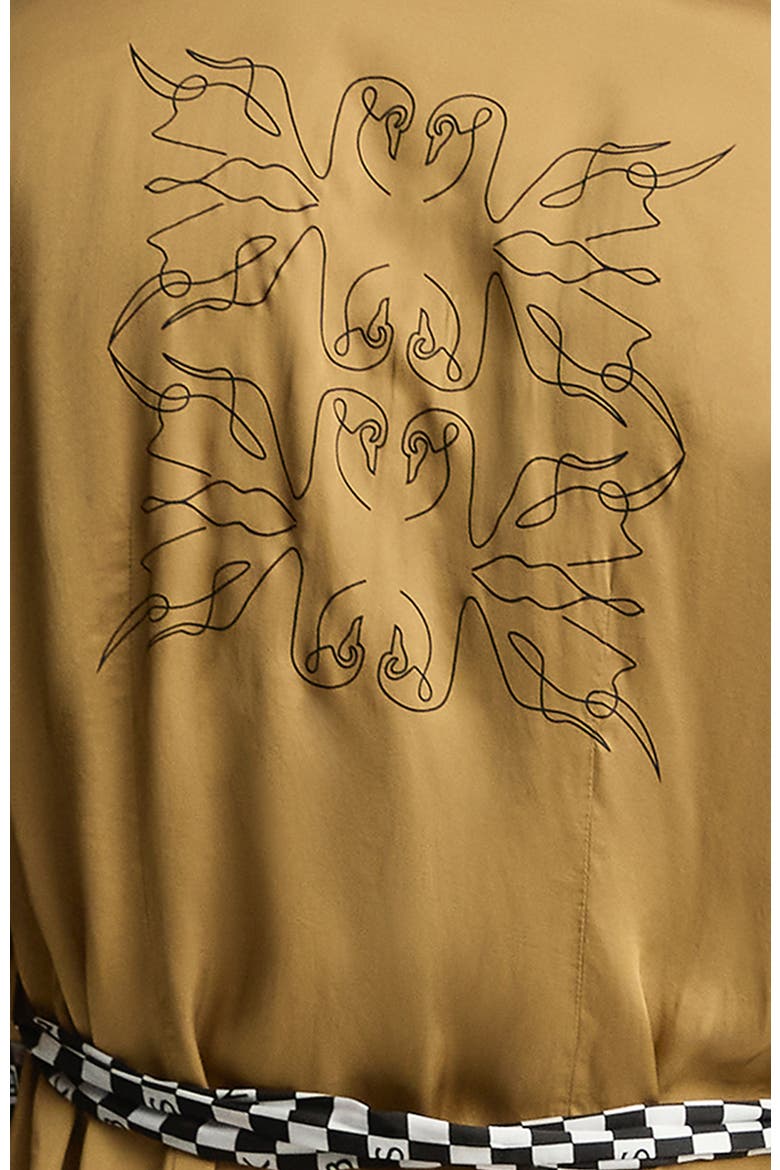 Swn  Love Silk Robe, Alternate, color, Gold