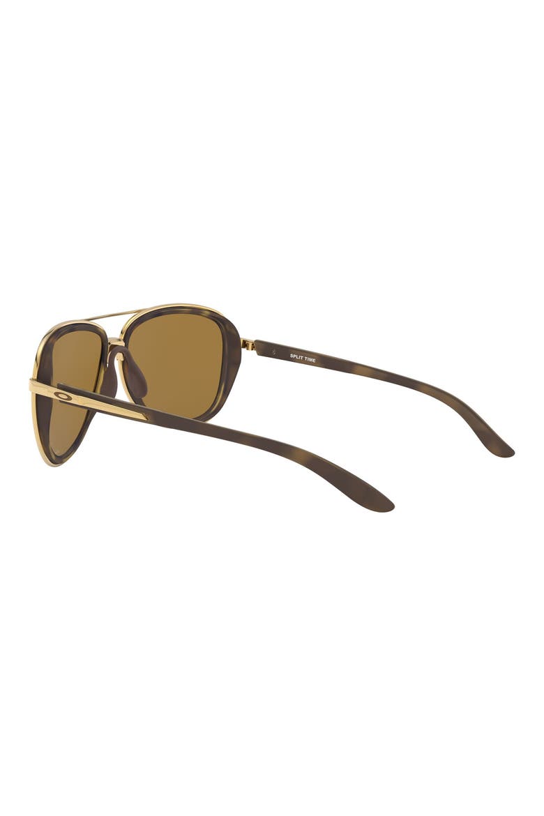 Split Time 58mm Prizm™ Polarized Pilot Sunglasses, Alternate, color, BROWN TORTOISE GOLD PRIZM ROSE