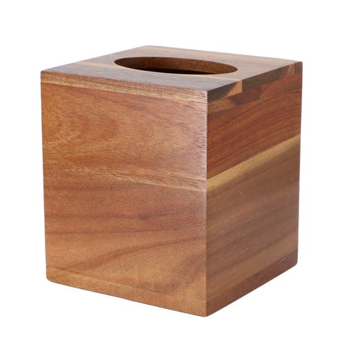 Megachef Acacia Wood Tissue Box Holder In Brown