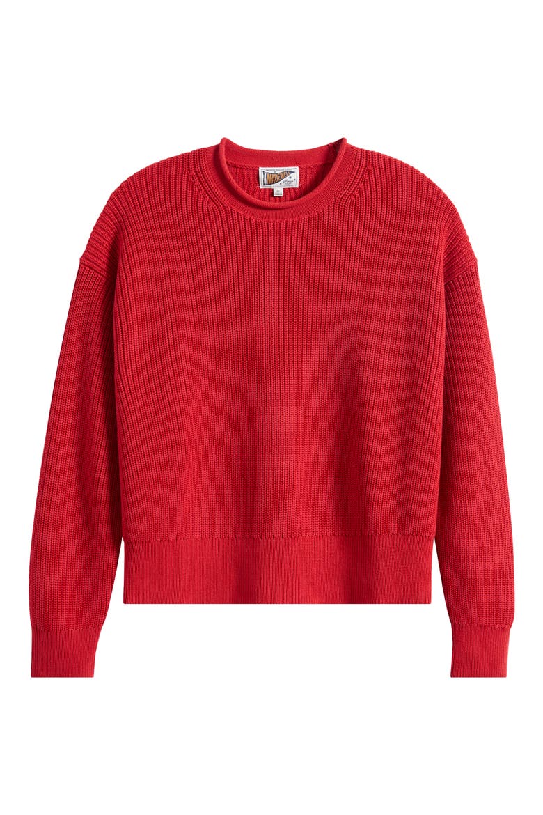 The Arden Crewneck Cotton Sweater, Alternate, color, POMEGRANATE SEED