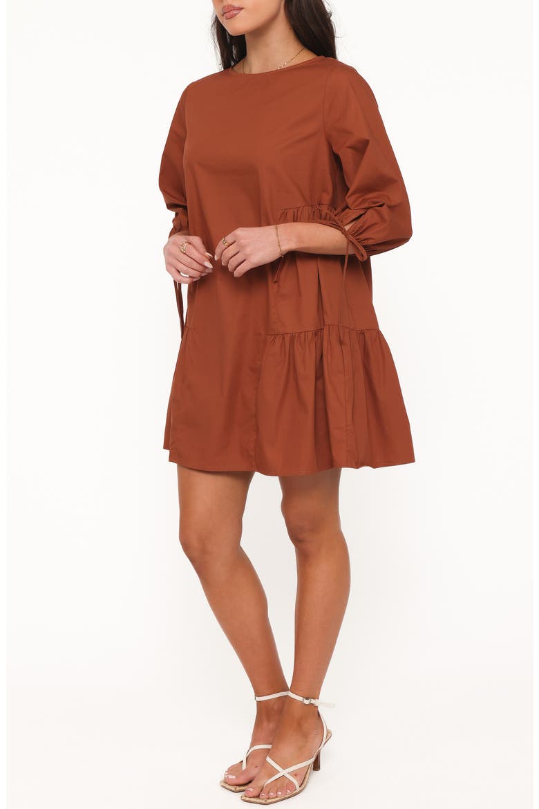 Arthur Long Sleeve Minidress, Alternate, color, CAMEL