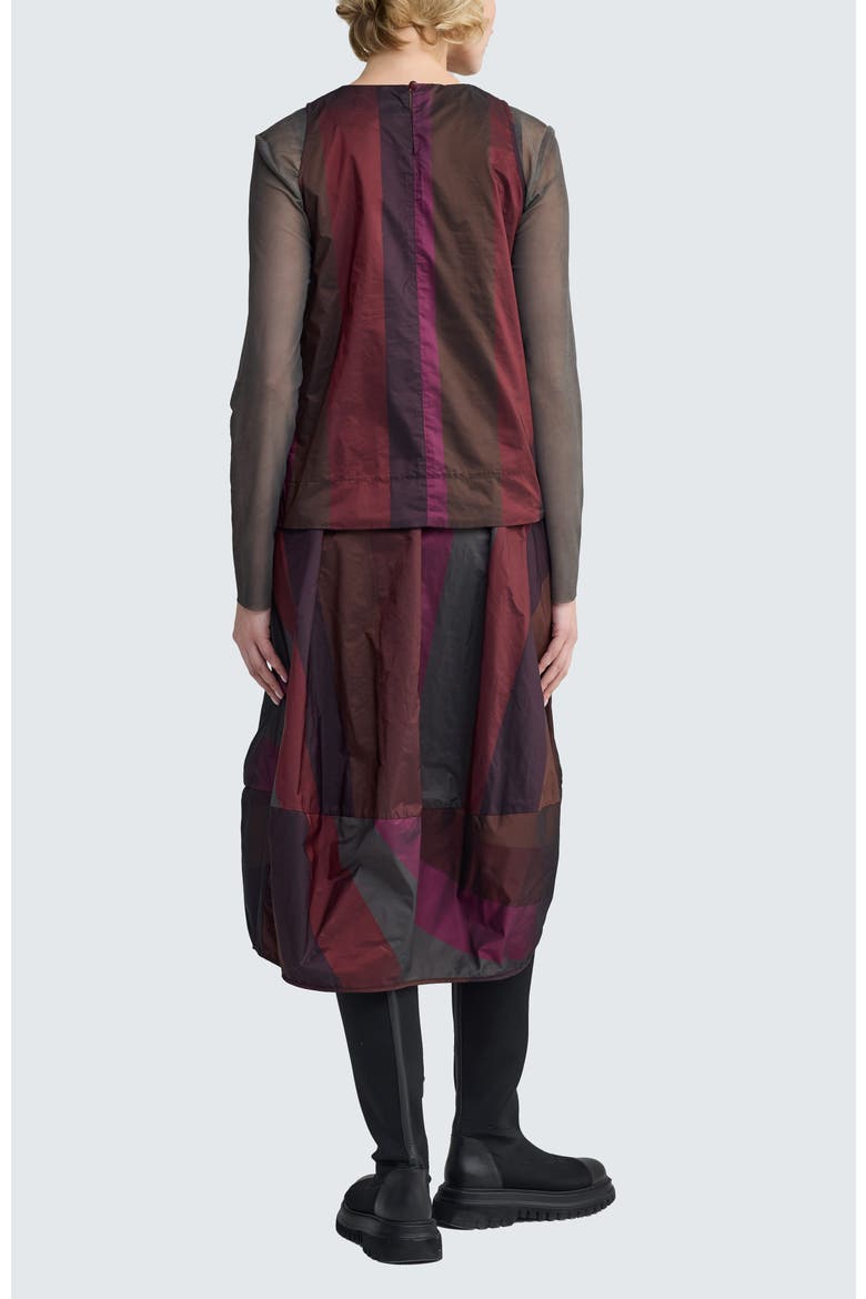 Tamara Taffeta Top, Alternate, color, Dark Scarlet