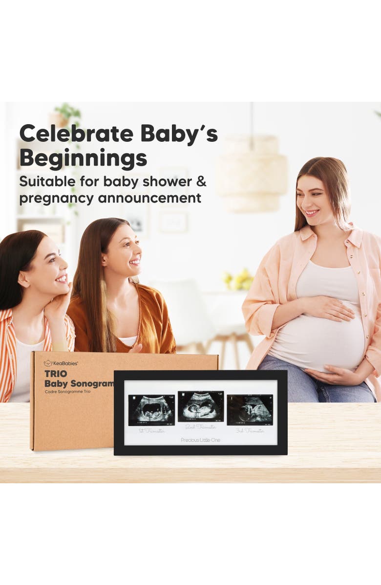 KeaBabies Trio Baby Sonogram Frame, Alternate, color, Onyx Black