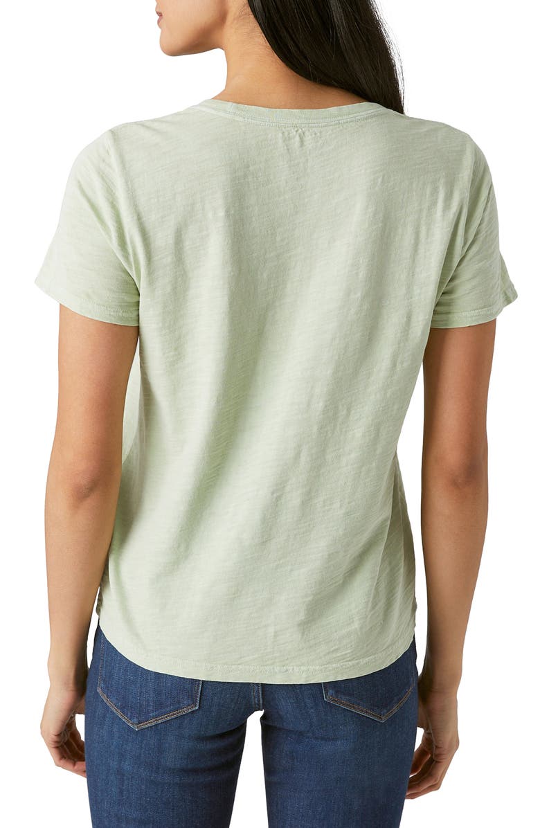Lucky Brand Embroidered Clover Slub T-Shirt, Alternate, color, 