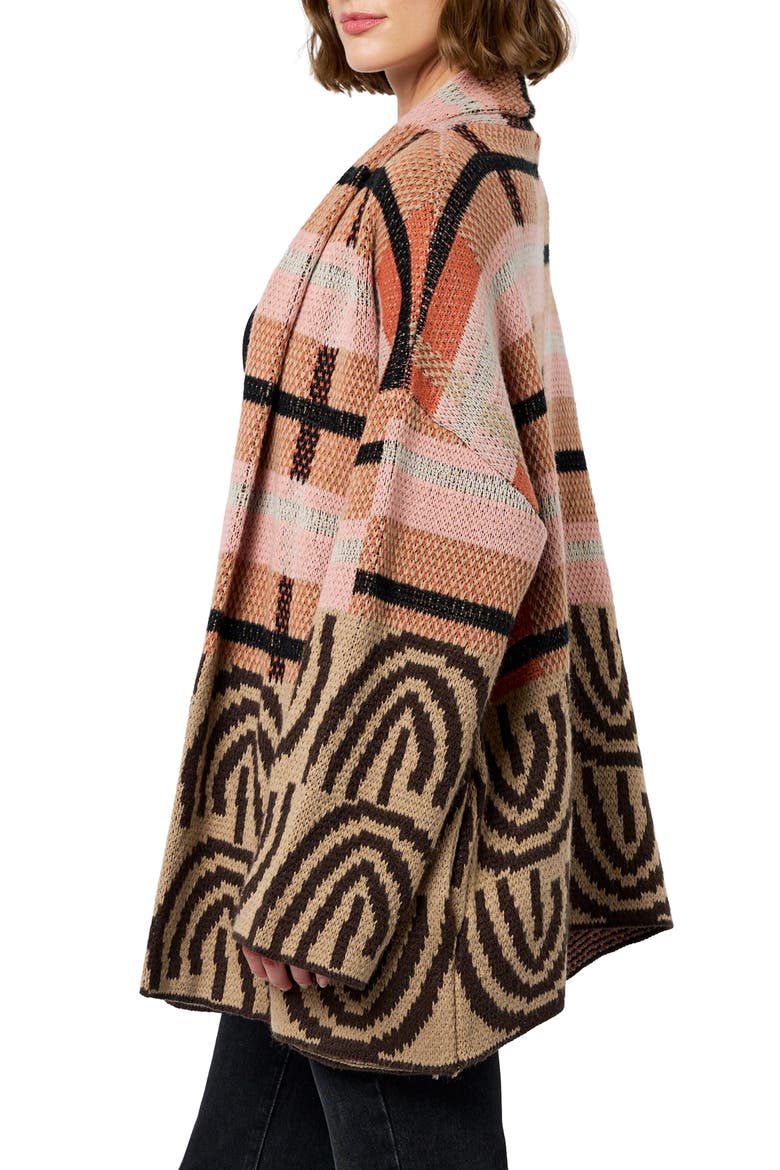 Irene Knit Jacket, Alternate, color, KHAKI MULTI