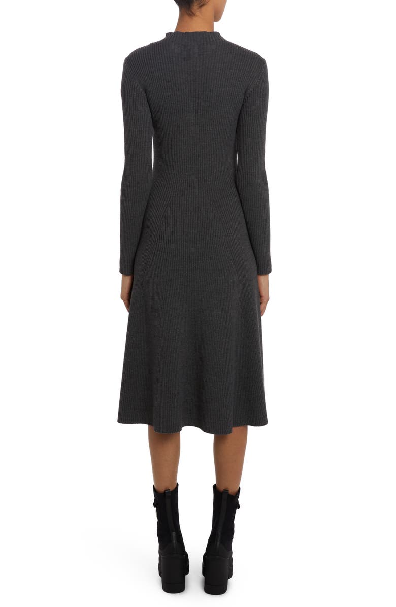 Moncler Long Sleeve Virgin Wool Blend Sweater Dress, Alternate, color,