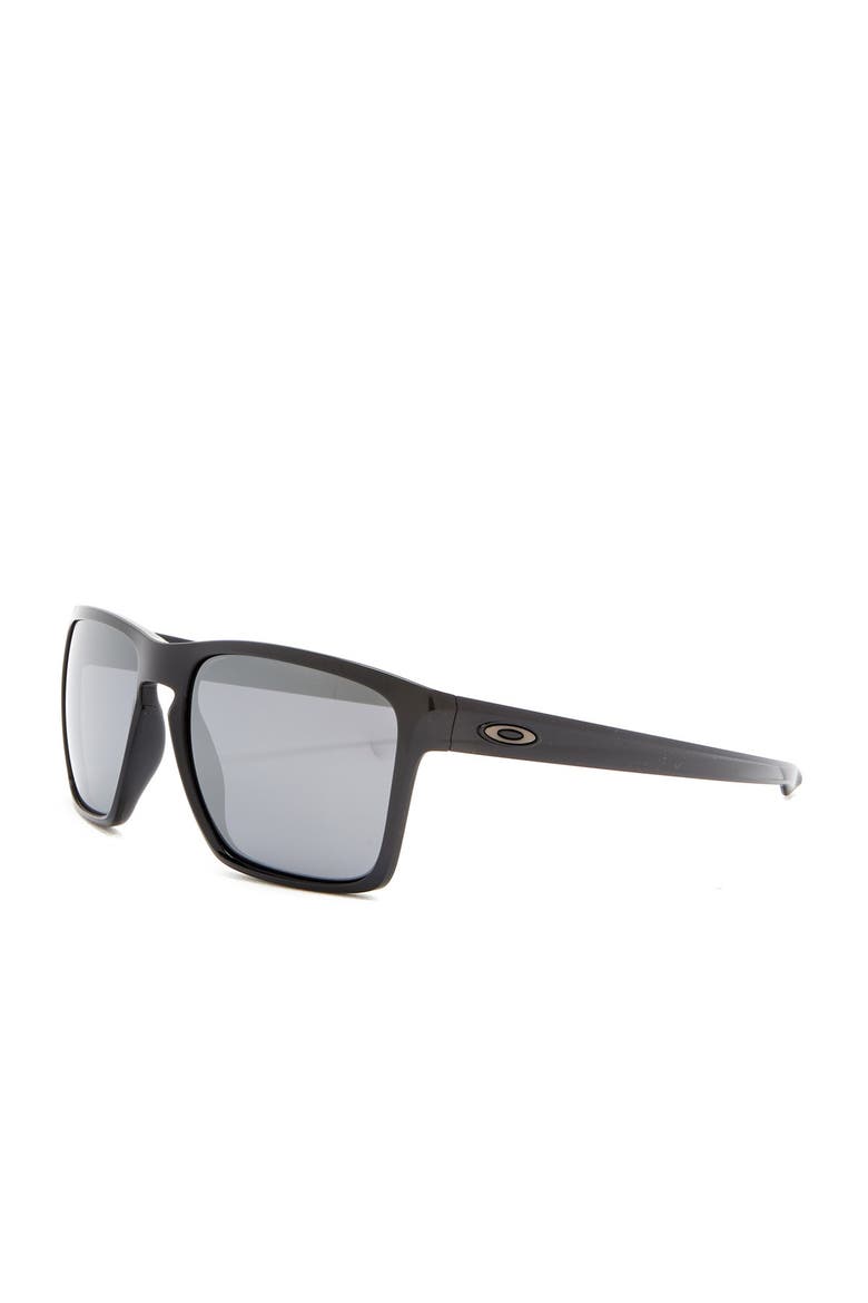 57mm Square Sunglasses, Alternate, color, BLACK