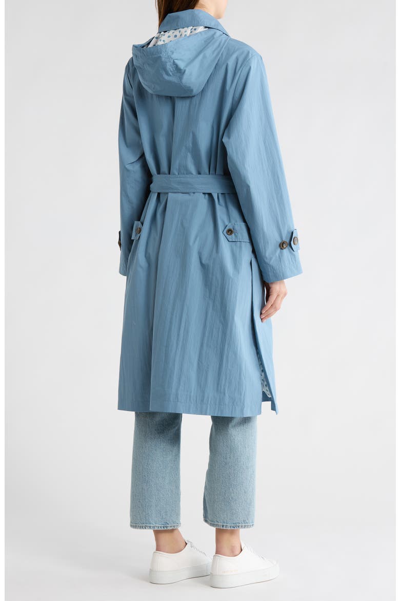 Hooded Trench Coat, Alternate, color, BLUE AURA