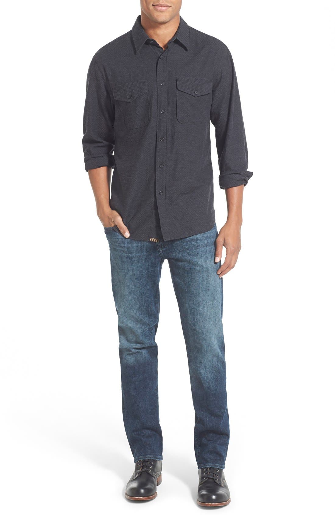 Wolverine '1000 Mile' Plain Toe Boot, Alternate, color, Black