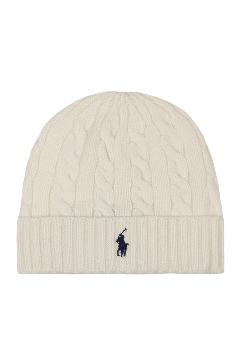 Cashmere Blend Cable Beanie, Main, color, Andover Cream