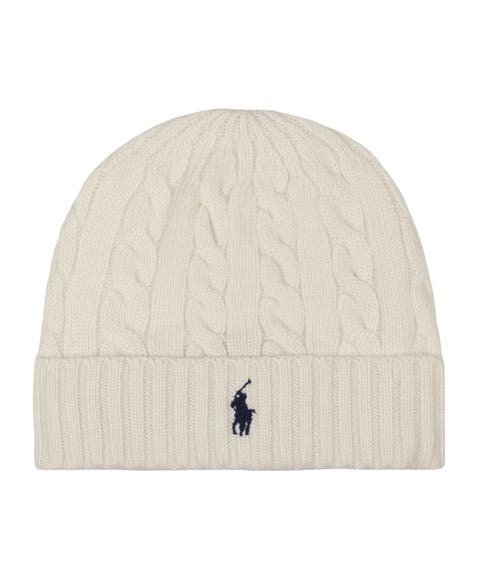 Cashmere Blend Cable Beanie