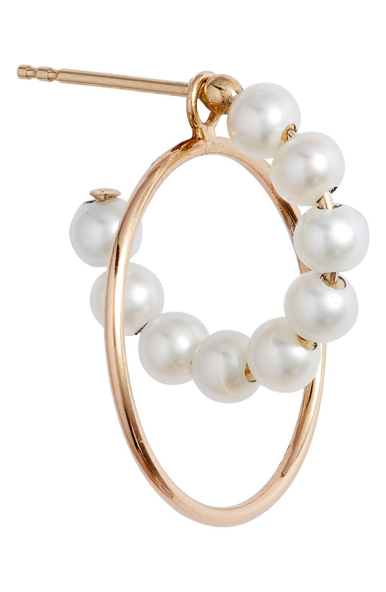 Poppy Finch Pearl Hoop Convertible Drop Back Earrings, Alternate, color, 