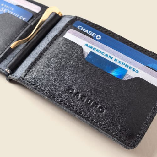 Casupo Bifold Money Clip Wallet In Black