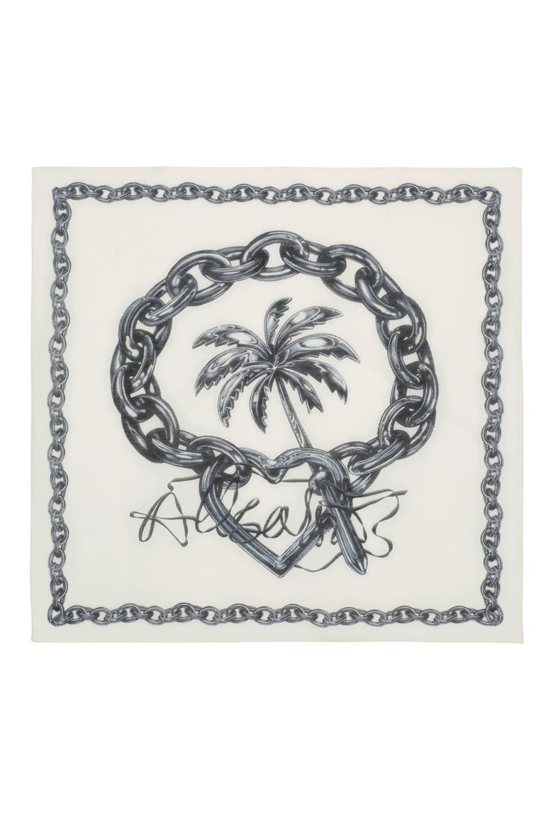 Ignis Cotton & Silk Bandana, Alternate, color, OPTIC WHITE