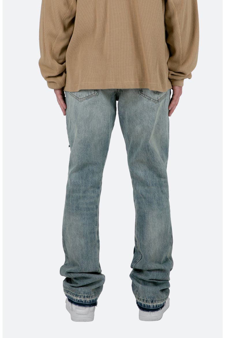 Distressed Flared Jeans, Alternate, color, BLUE