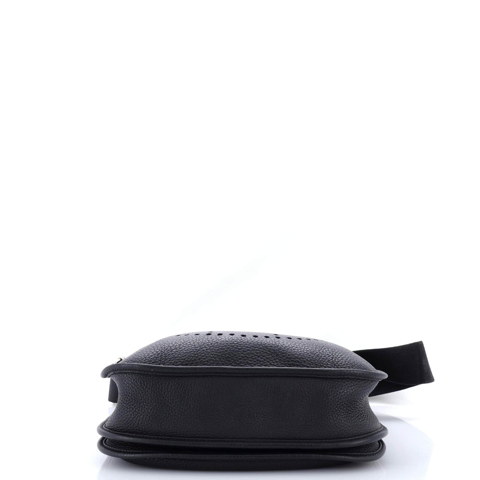 Pre-Owned Hermes Evelyne Bag Gen III Clemence PM, Alternate, color, Noir