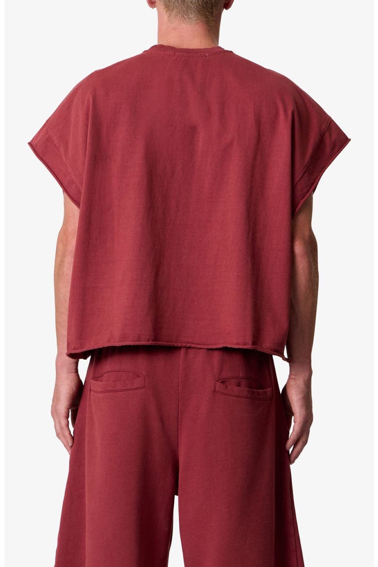 Cotton Cutoff T-Shirt, Alternate, color, MAROON