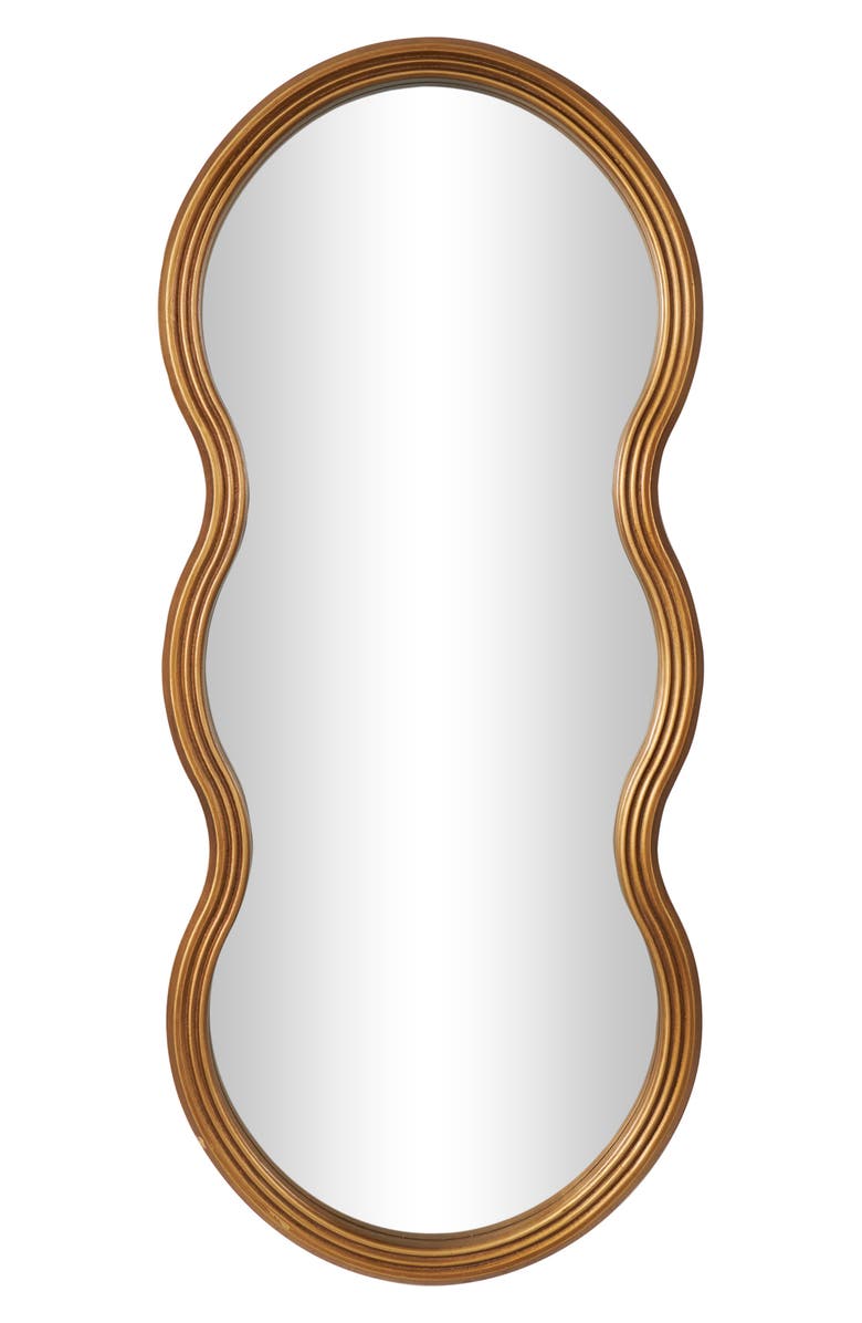 GINGER BIRCH STUDIO Wavy Wooden Wall Mirror, Main, color, 