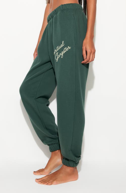 Spiritual Gangster Insignia Portia Cotton Sweatpants In Green